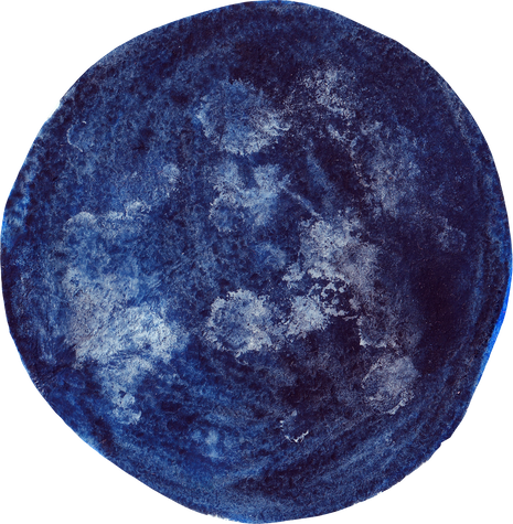 Dark Blue Circle Watercolor